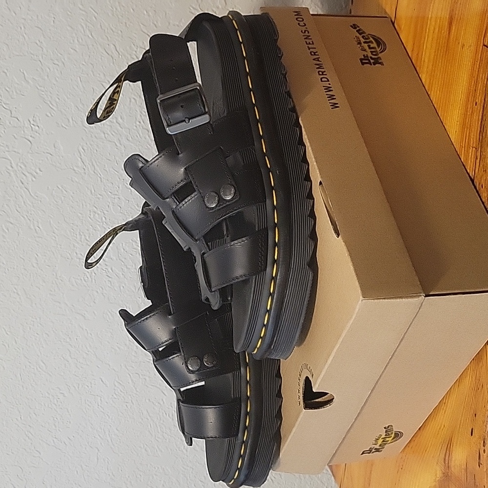 Dr. Martens Terry Leather Strap Platform Sandals